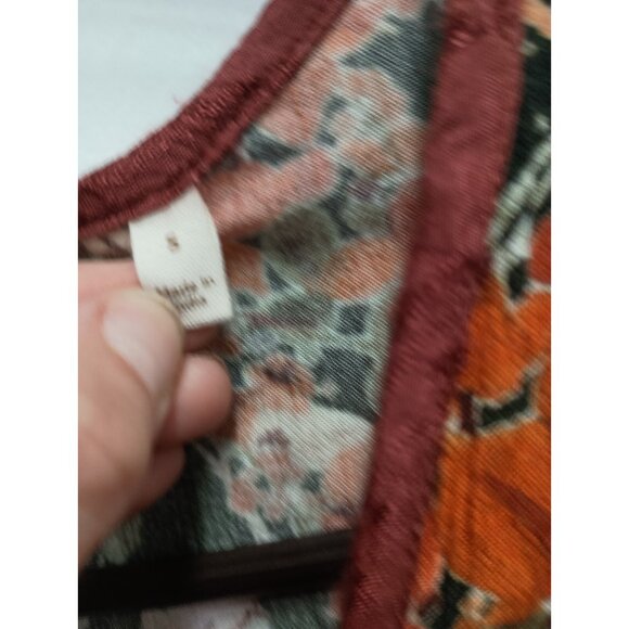 Soft Surroundings BOHO Kimono Cardigan Womens Small Floral 3/4 Sleeve Topper - Picture 6 of 10